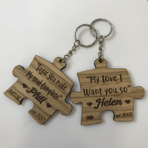 Personalised Jigsaw Piece Keyring's