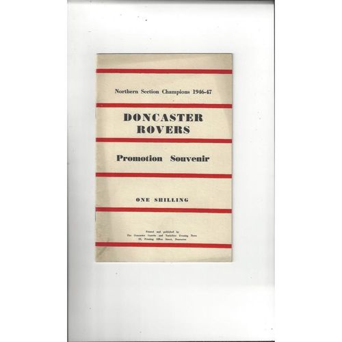 Doncaster Rovers Official Football Handbook 1946/47 Promotion Souvenir