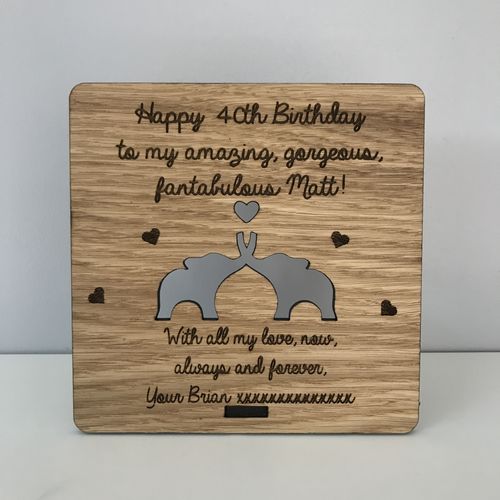 Happy birthday plaque