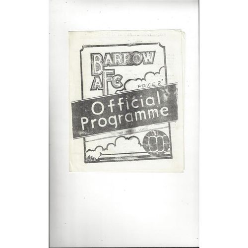 Barrow Home Football Programmes