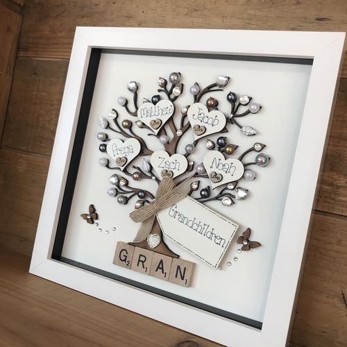 “ pretty with pearls “ Grandparents frame