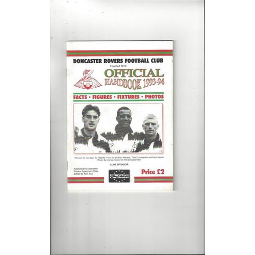 Doncaster Rovers Official Football Handbook 1993/94
