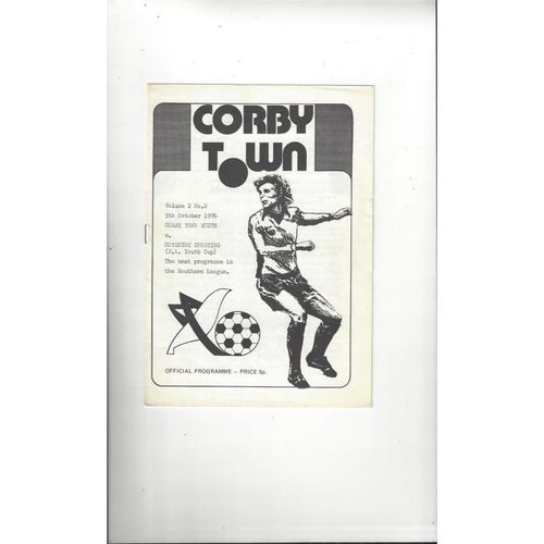 Corby Town v Coventry Sporting FA Youth Cup Football Programme 1976/77