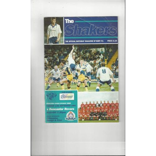 Bury Home Football Programmes
