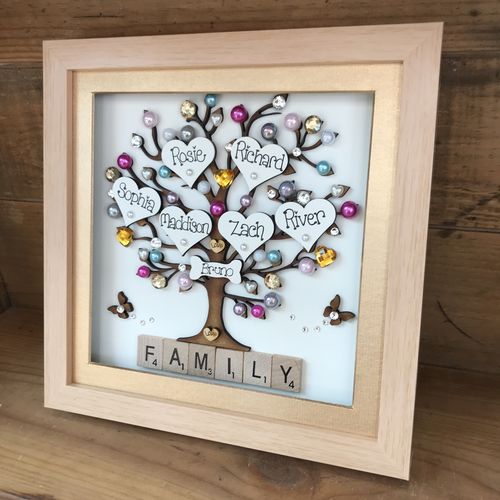 “Pretty with Pearls” Family Tree Frame