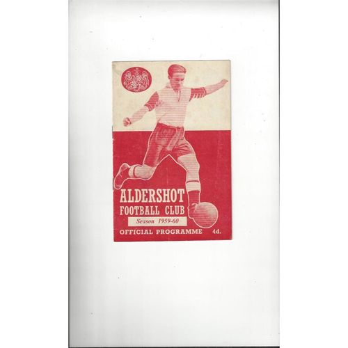 1959/60 Aldershot v Doncaster Rovers Football Programme