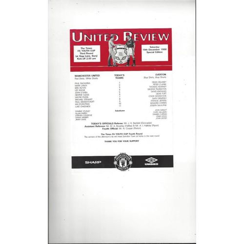 FA Youth Cup Football Programmes
