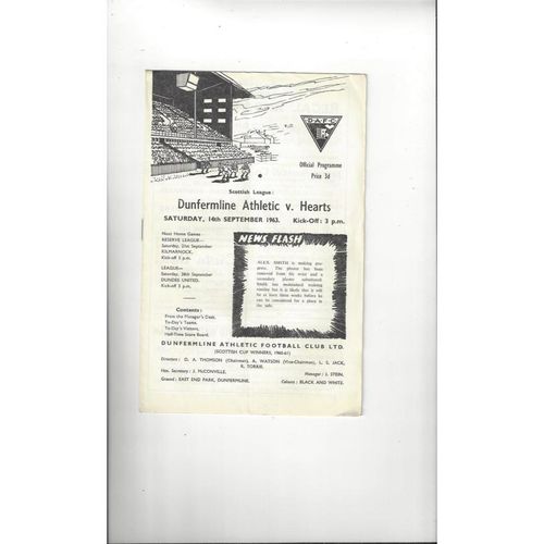 Dunfermline Athletic Football Programmes