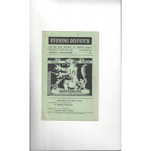 Raith Rovers Football Programmes