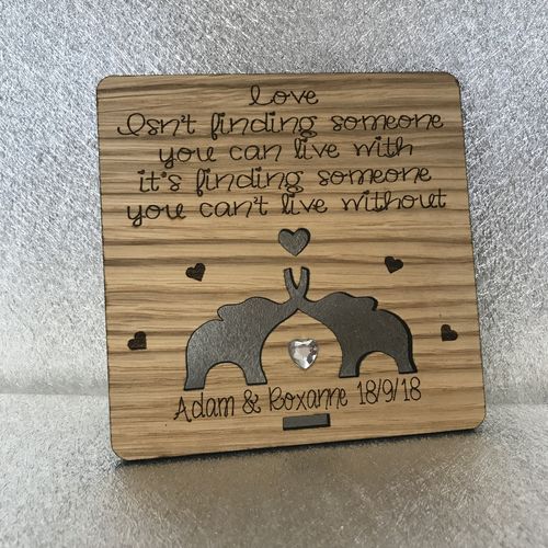 Personalised Oak  plaque
