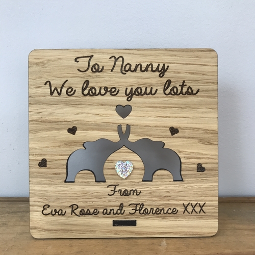Personalised Oak  plaque