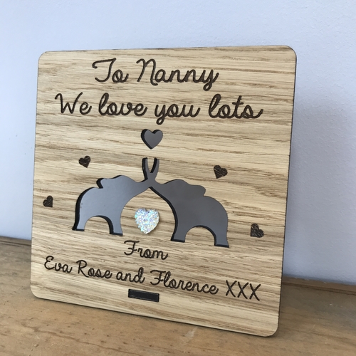 Personalised Oak  plaque