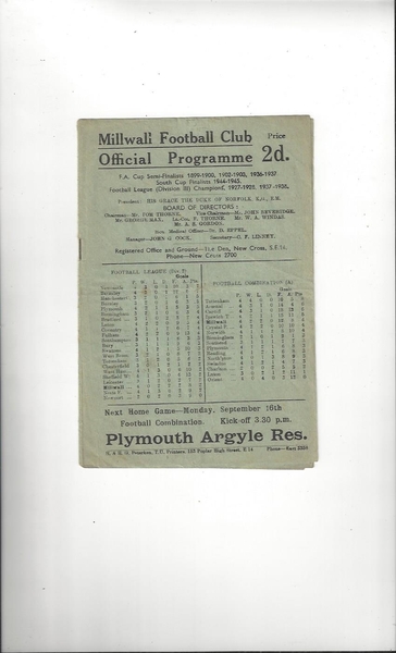 More Football Programmes listed today