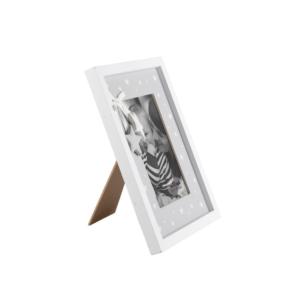 Grey & White Star Photo Frame