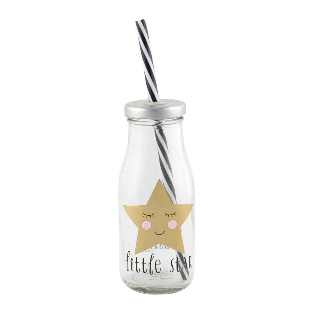 Sweet Dreams Mini Milk Bottle with Straw