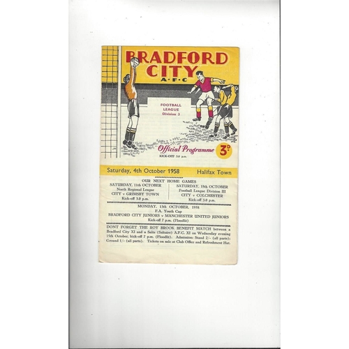 Bradford City Home Football Programmes