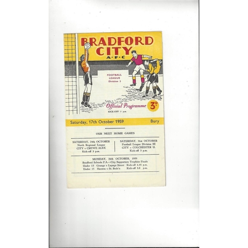 Bury Away Football Programmes