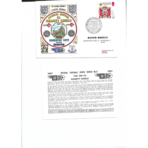 Coventry City v Everton Football First Day Cover + Insert FA Charity Shield 1987