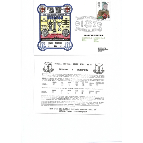 Everton v Liverpool Football First Day Cover + Insert 1985