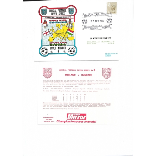England v Hungary Football First Day Cover + Insert European Championships 1983