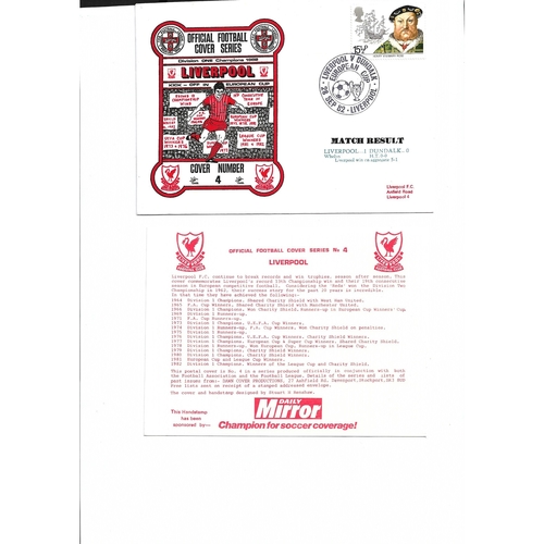 Liverpool v Dundalk Football First Day Cover + Insert European Cup 1982