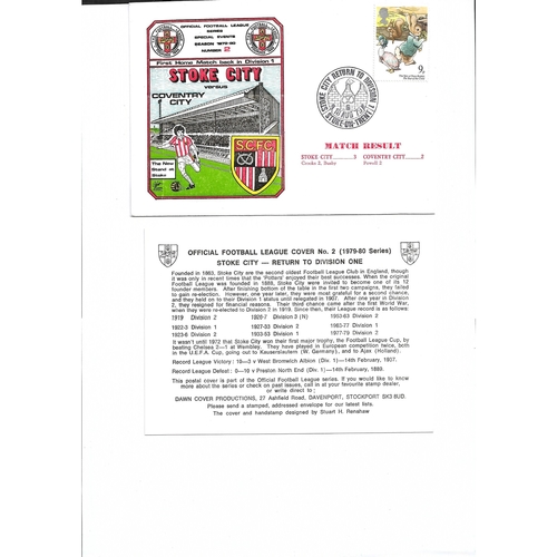 Stoke City v Coventry City Football First Day Cover + Insert 1979