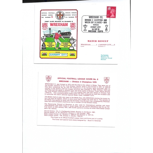 Wrexham v Cardiff City Football First Day Cover + Insert 1978