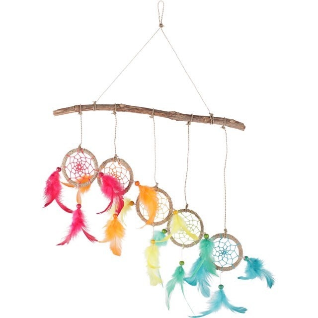 5 Dream Catchers on Wood