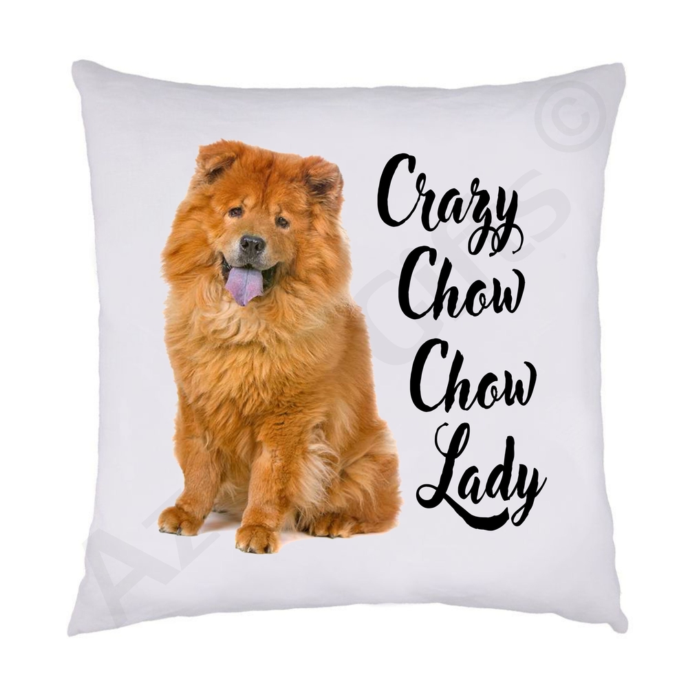 Crazy Chow Chow Lady Cushion