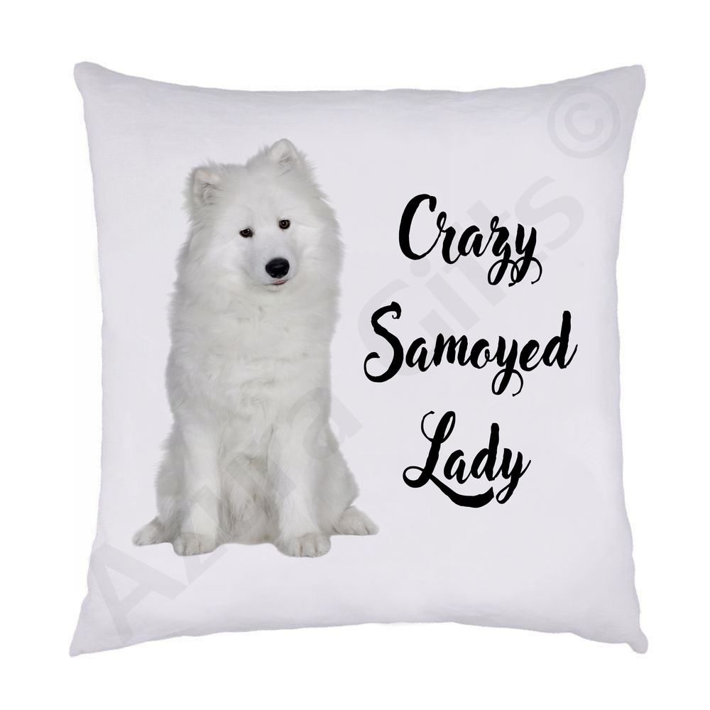 Crazy Samoyed Lady Cushion