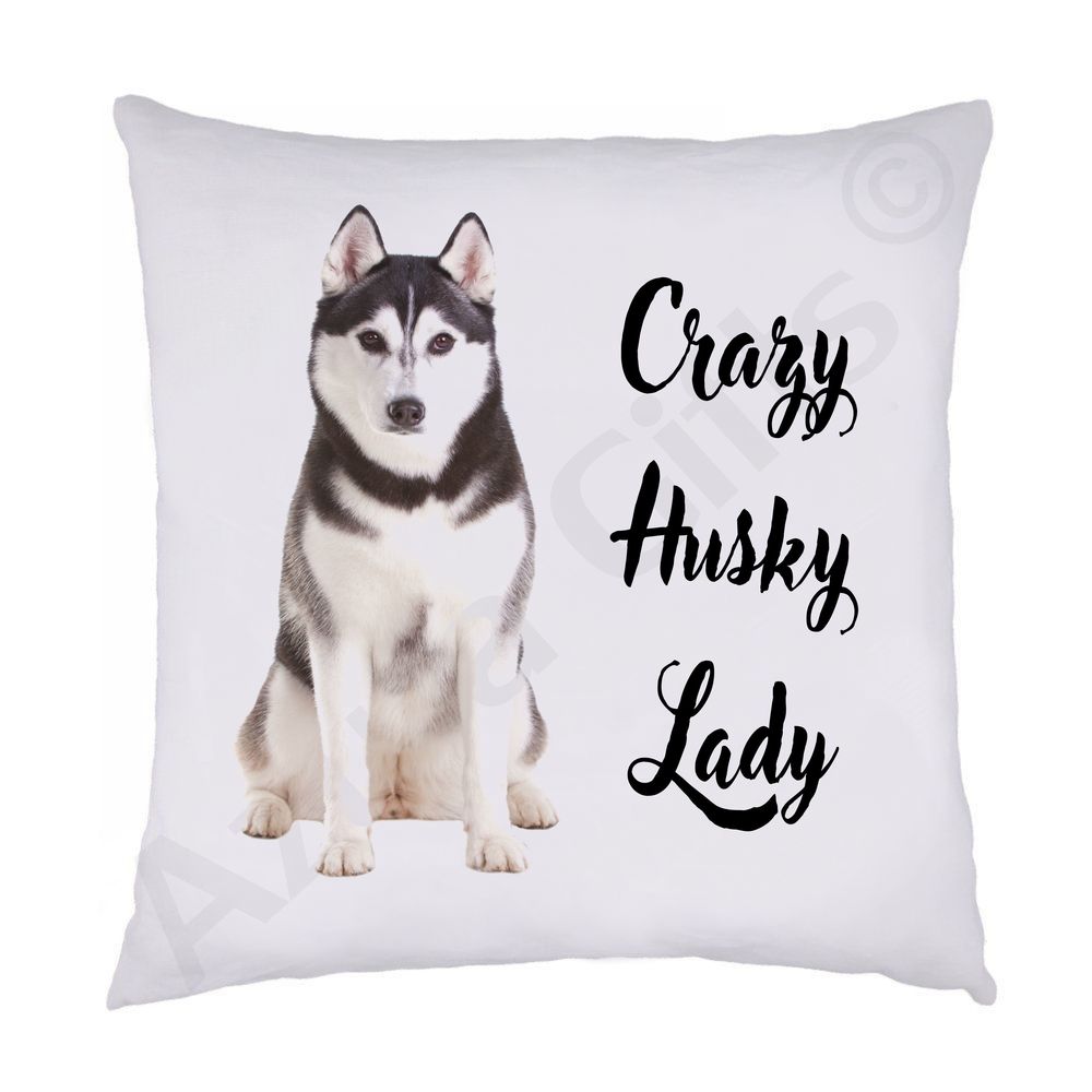 Crazy Husky Lady Cushion