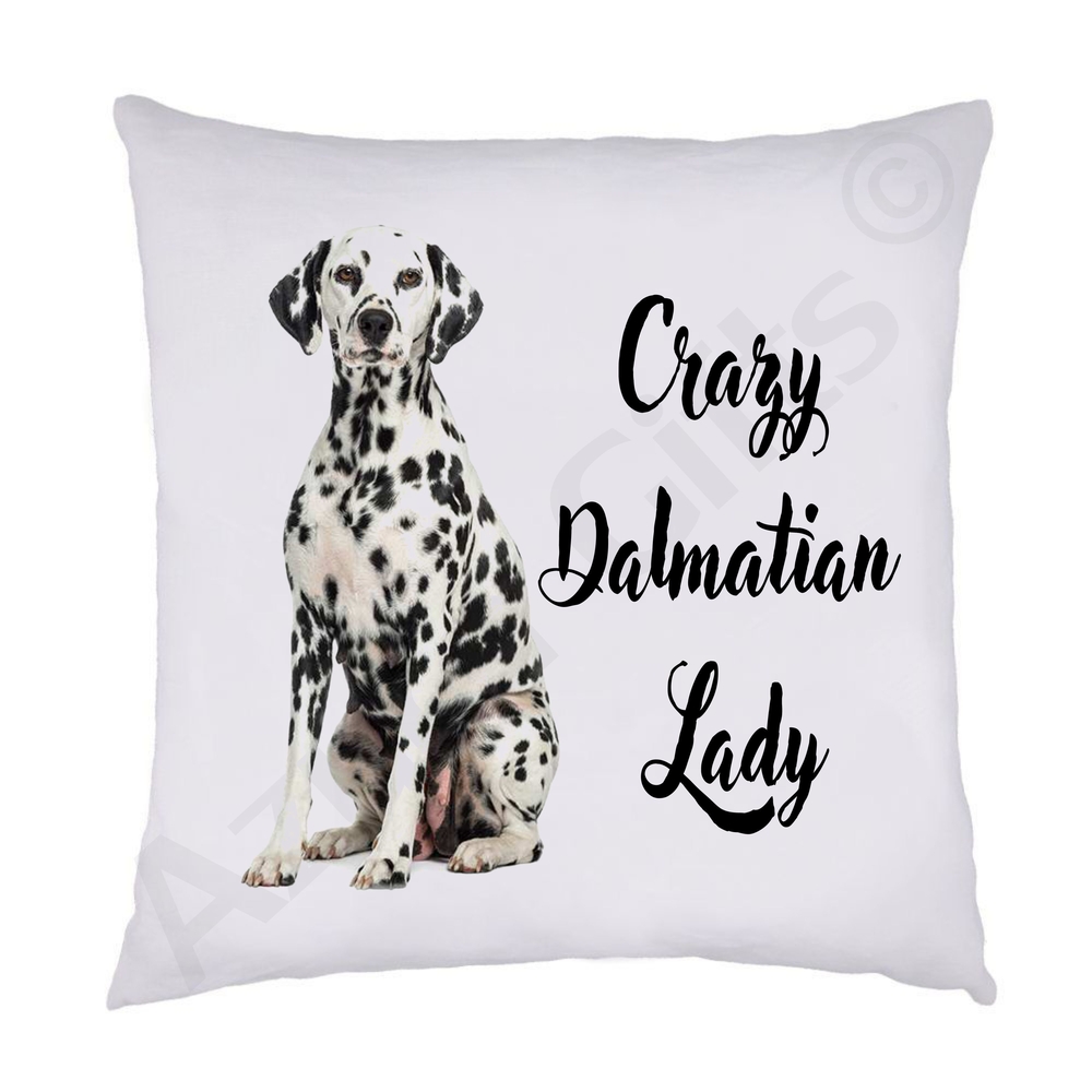 Crazy Dalmatian Lady Cushion