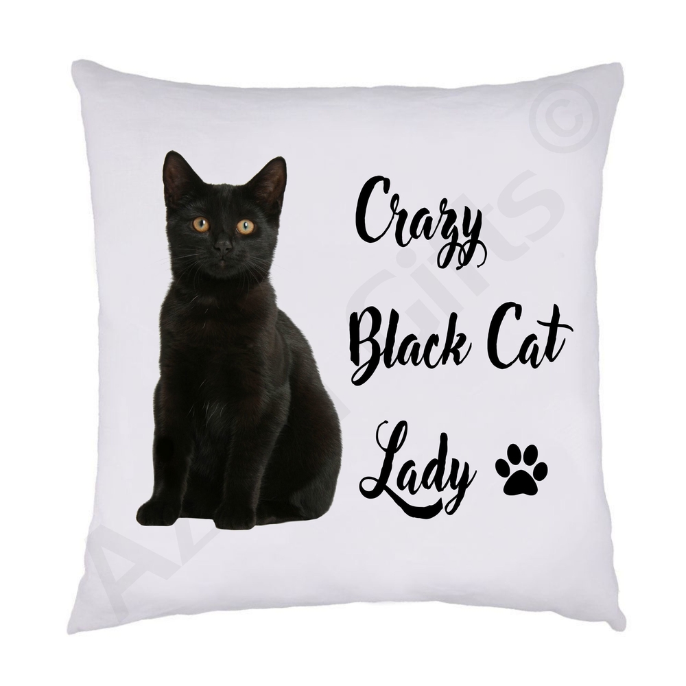 Crazy Black Cat Lady Cushion