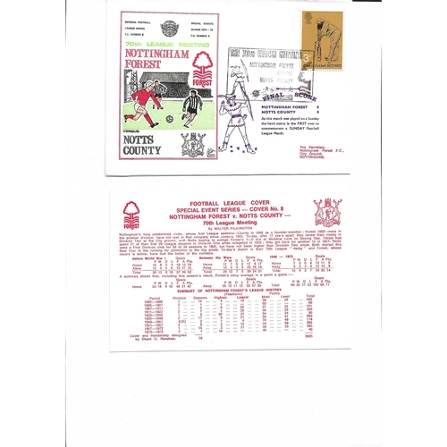 Nottingham Forest v Notts County Football First Day Cover + Insert 1973