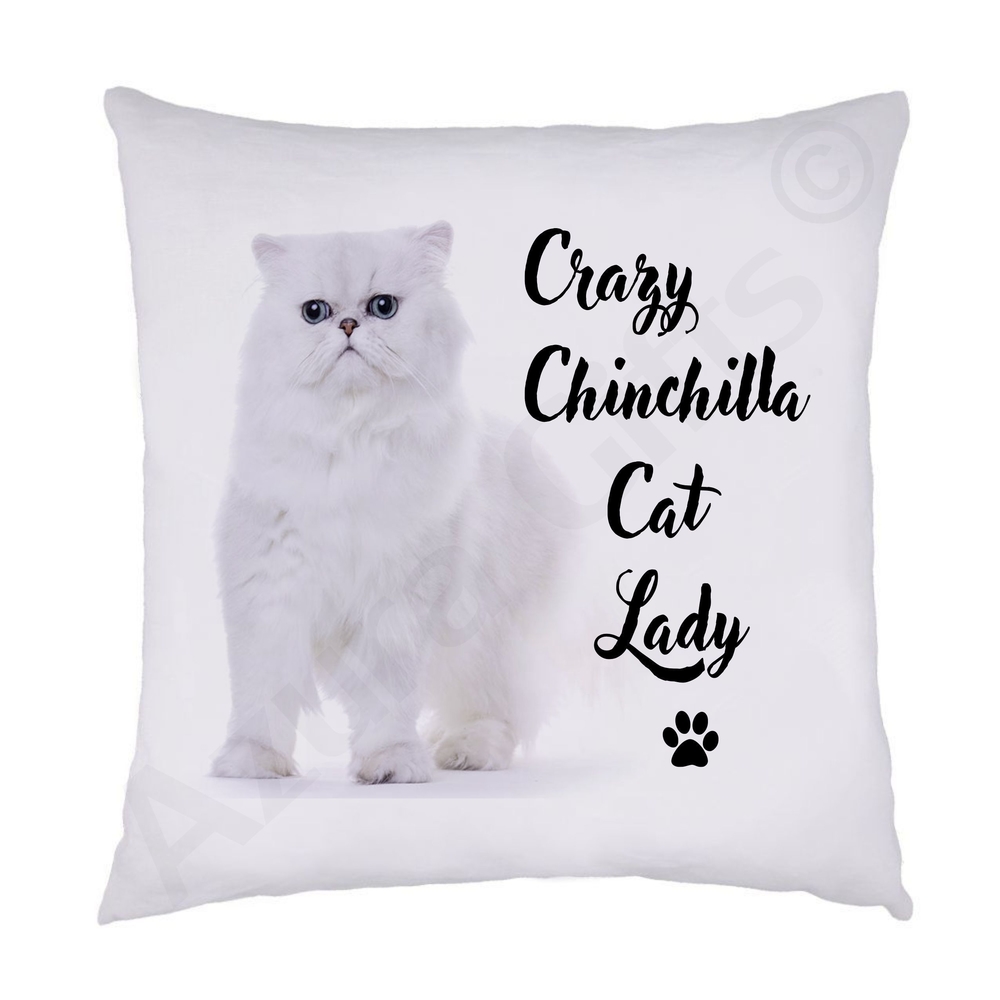 Crazy Chinchilla Cat Lady Cushion