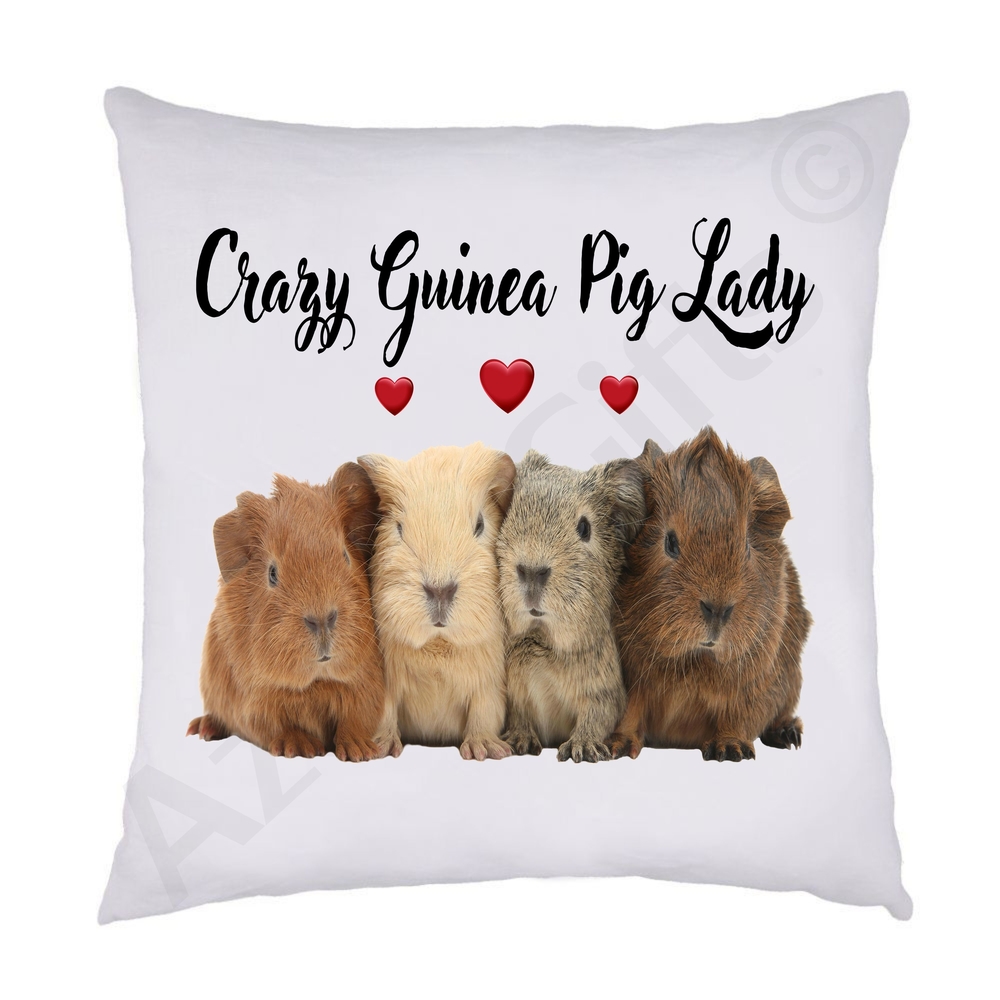 Crazy Guinea Pig Lady Cushion