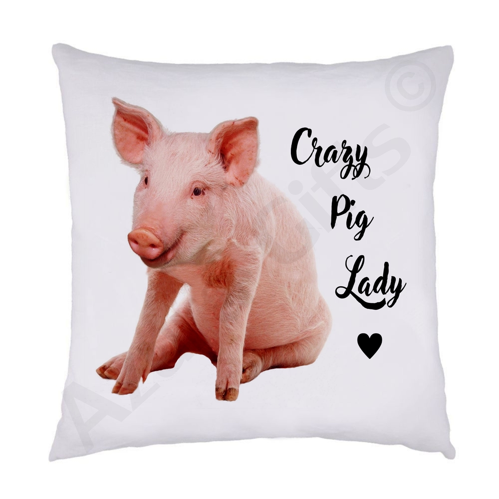 Crazy Pig Lady Cushion