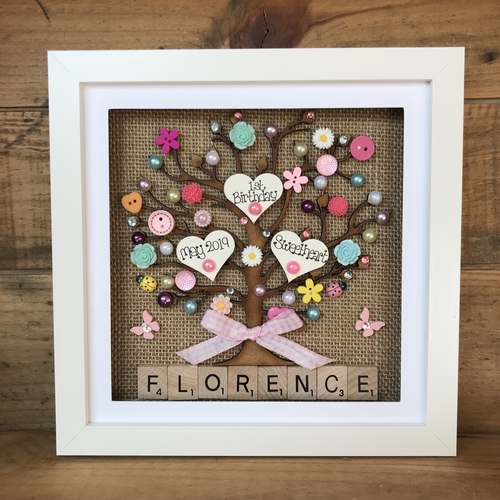 Cute As A Button Birthday Frame