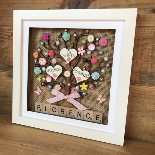 Cute As A Button Birthday Frame