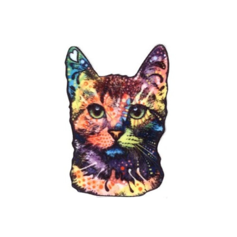 Floral Cat Face Brooch