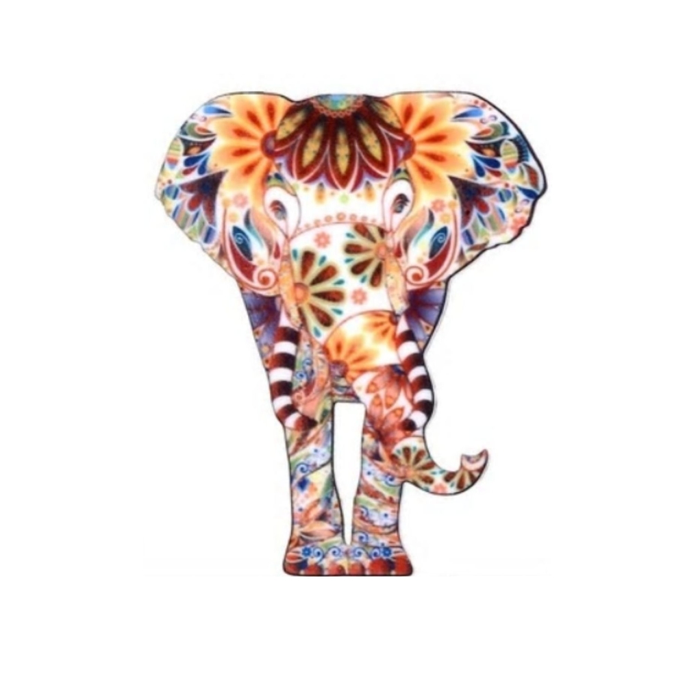 Floral Elephant Brooch