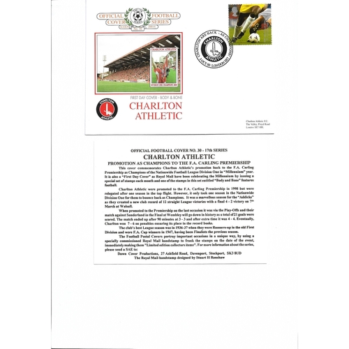 Charlton Athletic Football First Day Cover + Insert 2000