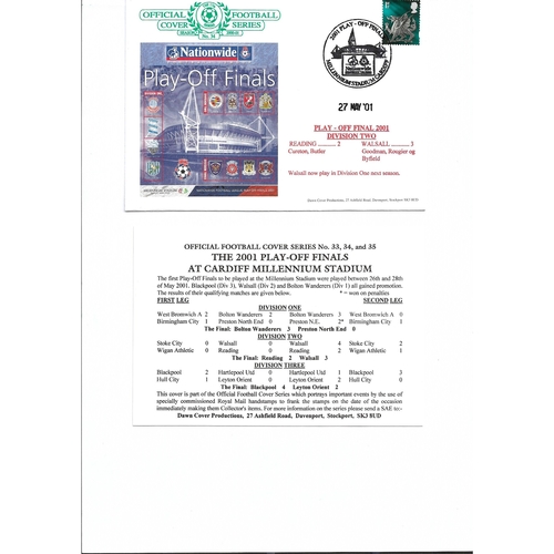 Reading v Walsall Football First Day Cover + Insert Division Two Play Off Final 2001