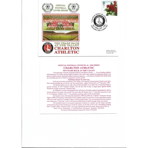 Charlton Athletic Football First Day Cover + Ten Years back at The Valley 2002