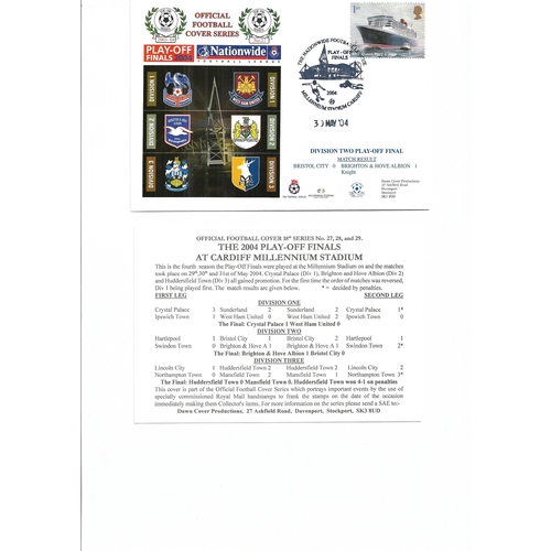 Bristol City v Brighton & Hove Albion Football First Day Cover + Insert Division Two Play Off Final 2004