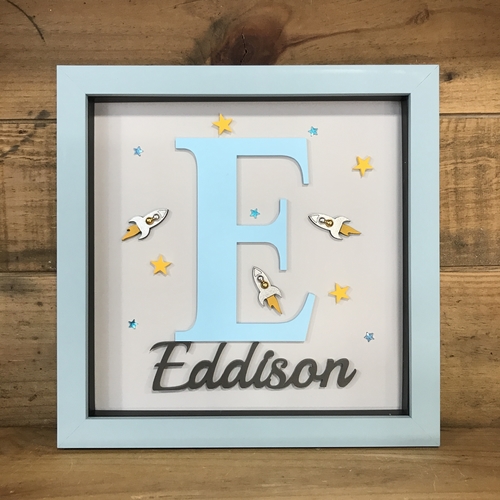 “ Name In a Frame “ rockets & stars