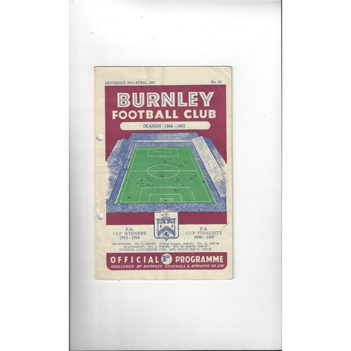 Burnley Home Football Programmes