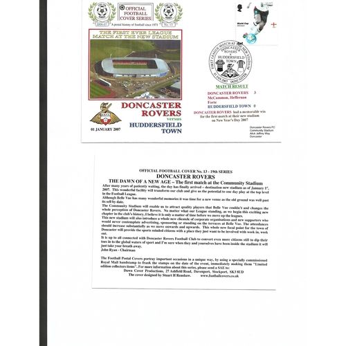 Doncaster Rovers v Huddersfield Town Football First Day Cover + Insert 2006