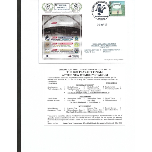 Bristol Rovers v Shrewsbury Town Football First Day Cover + Insert Coca Cola Championship Division Two Play Off Final 2007