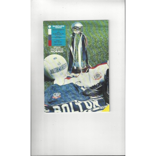 Bolton Wanderers Home Football Programmes